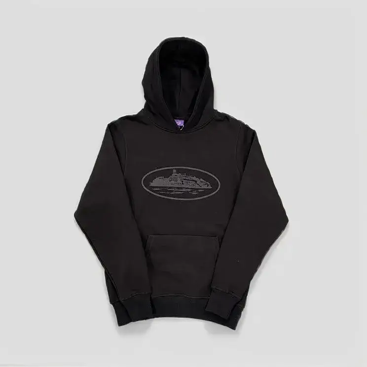 Corteiz Alcatraz Hoodie — Black black label colorway — USFans Spreadsheet photo