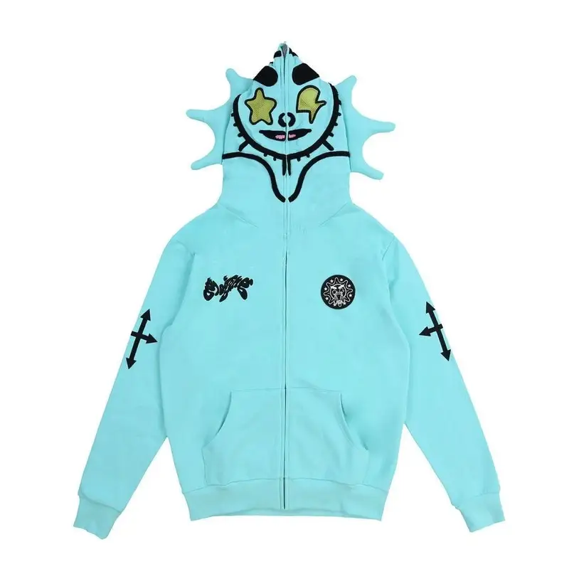 Glo Full Zip-Up Hoodie — LL8 polyester printing is not pure cotton colorway — Kakobuy Spreadsheet photo