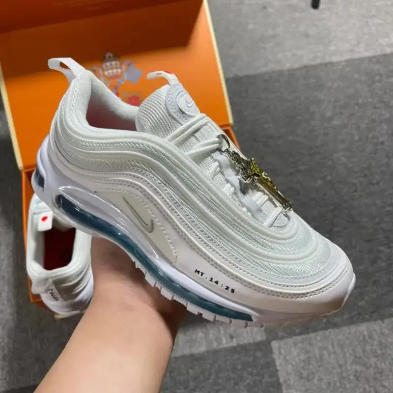 Air Max 97 MSCHF Jesus — White Blue colorway — USFans Spreadsheet photo