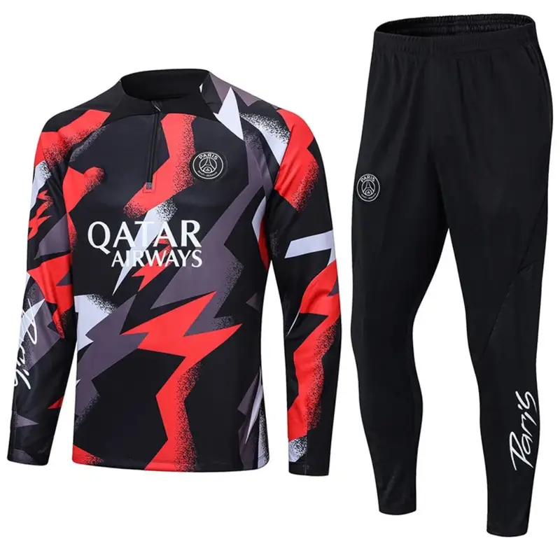 Football Set Tracksuit — 2223 paris camouflage red colorway — USFans Spreadsheet photo