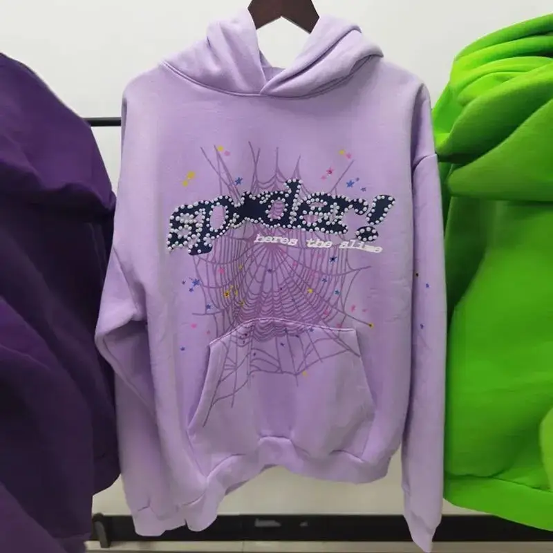 Sp5der Blue Hoodie — lilac colour colorway — USFans Spreadsheet photo