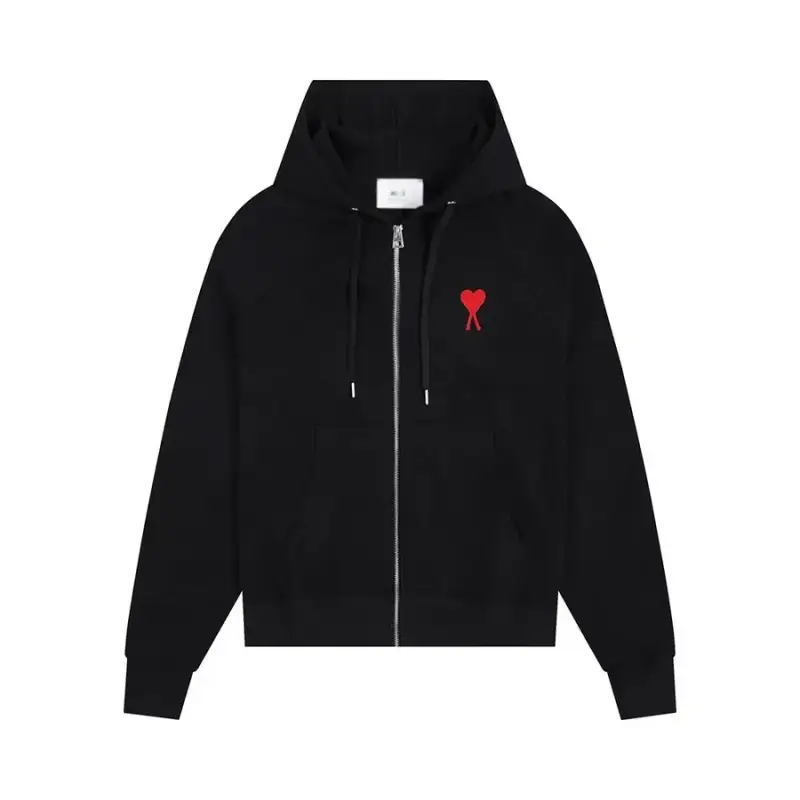 CDG Hearts Hoodie — Black -401# colorway — USFans Spreadsheet photo