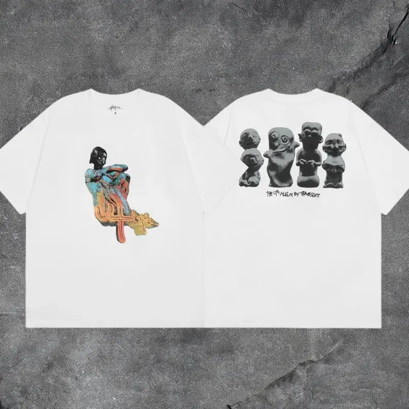 Travis Scott Tee 69cw — White T125 colorway — Kakobuy Spreadsheet photo