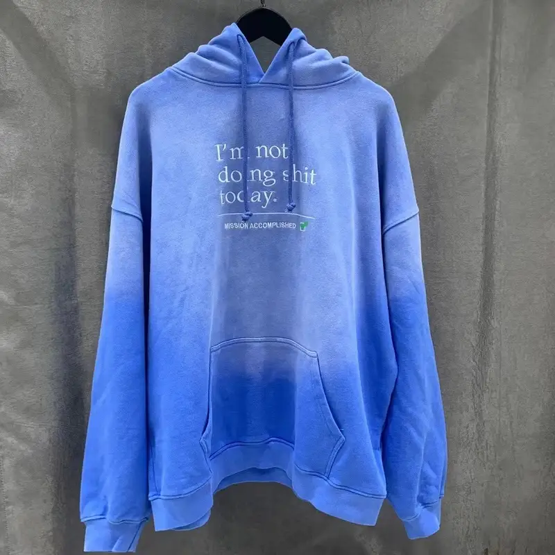 Good Vetements Hoodie — V116 Blue colorway — Kakobuy Spreadsheet photo