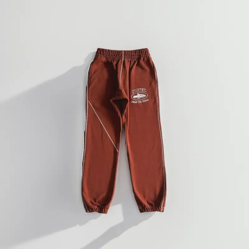 Corteiz Alcatraz Basic Triple Black Pants — brown colorway — USFans Spreadsheet photo