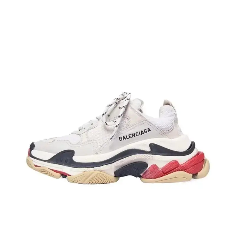 Balenciaga 3S White Shoes — white black red colorway — Kakobuy Spreadsheet photo