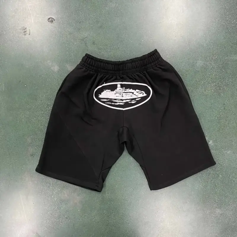 Corteiz short — # C8809 black white print colorway — USFans Spreadsheet photo