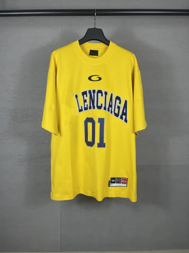 Balenciaga Basketball T-Shirt — yellow colorway — USFans Spreadsheet photo