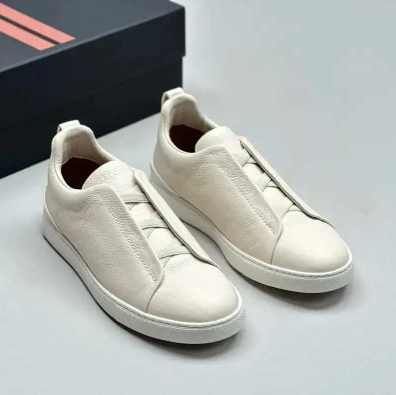 Zegna Triple Stitch Shoes — white colorway — Kakobuy Spreadsheet photo