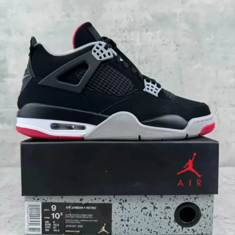 Jordan 4 Manila — Black and Red 308497-060 colorway — USFans Spreadsheet photo
