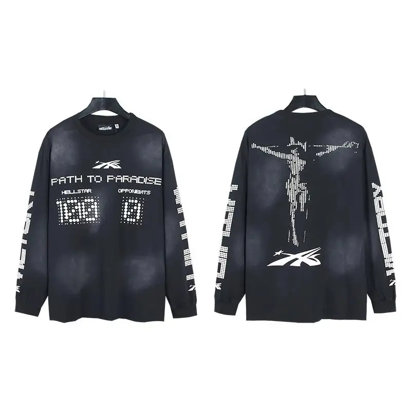 Hellstar Tee Hoodie — D117 Wash water black colorway — USFans Spreadsheet photo