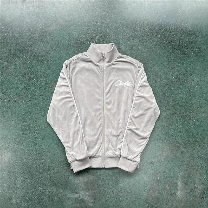Corteiz Tracksuit Top — Gray velvet top colorway — USFans Spreadsheet photo