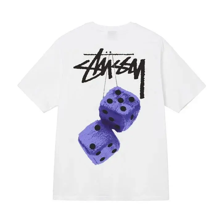 Stussy t-shirt — White [Purple Dice]] colorway — USFans Spreadsheet photo