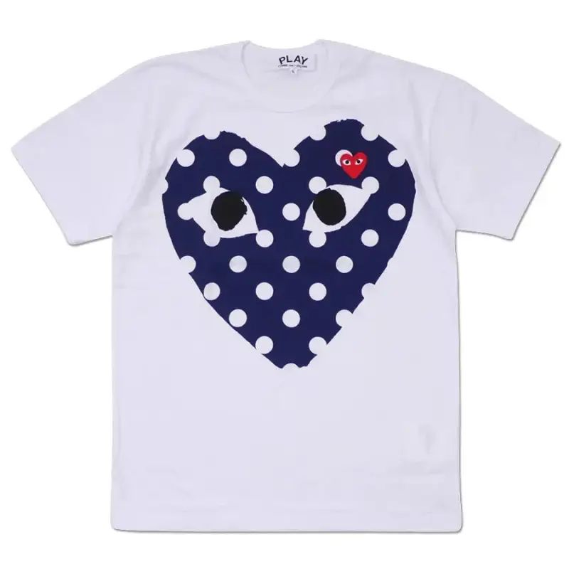 CDG Shirts — big blue small red hearts colorway — USFans Spreadsheet photo