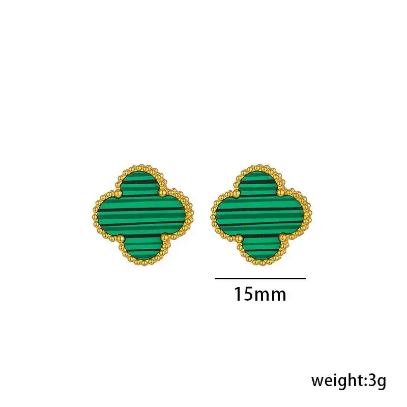 Vancleef Necklace — 6606 green shellfish earrings 1.5CM colorway — USFans Spreadsheet photo