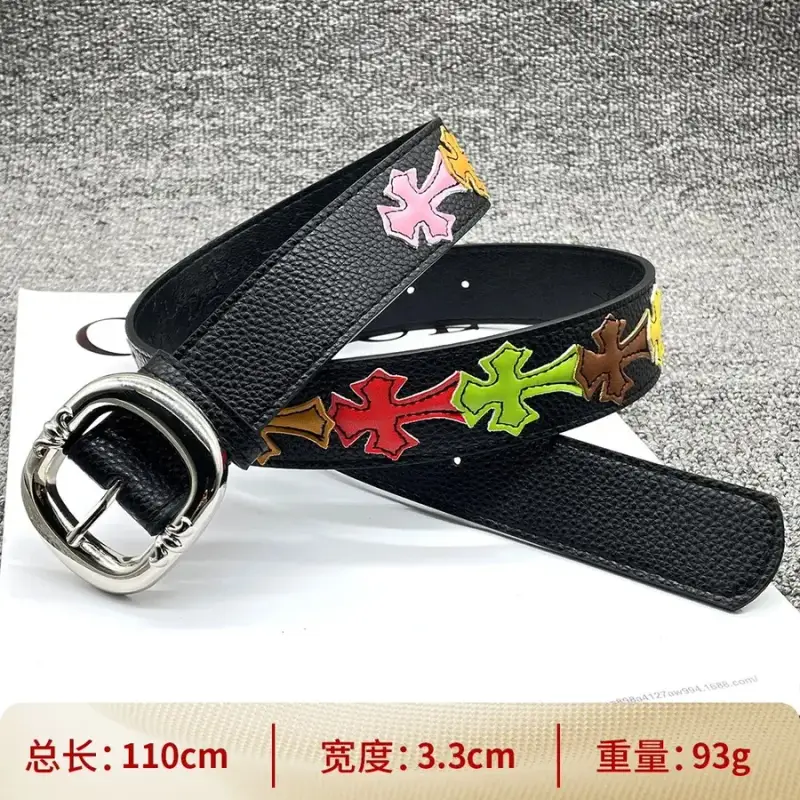 Chrome Hearts belt — [Oval pin buckle 110cm] color cross belt colorway — USFans Spreadsheet photo