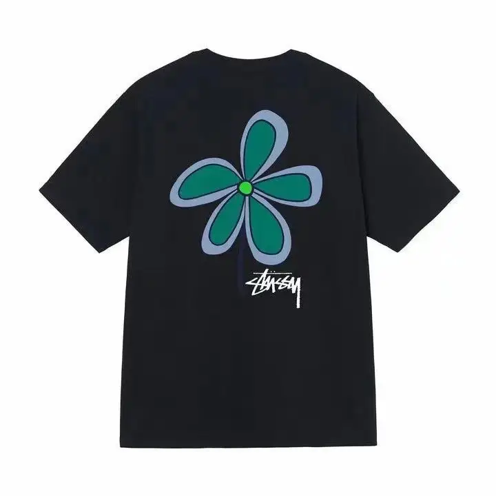 Stussy Tee — Black [Flowers]] colorway — Kakobuy Spreadsheet photo