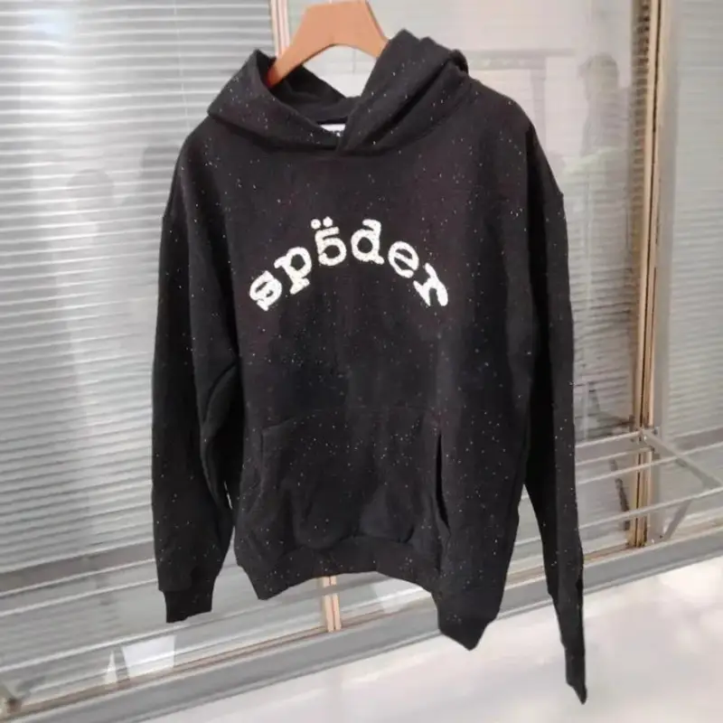SP5DER Rhinestone Hoodie — 961 black colorway — USFans Spreadsheet photo