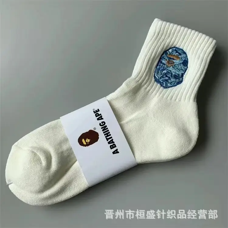 Bape Socks — blue embroidery white colorway — USFans Spreadsheet photo