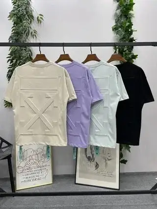 Off-White Scratch T-Shirt — Purple colorway — USFans Spreadsheet photo