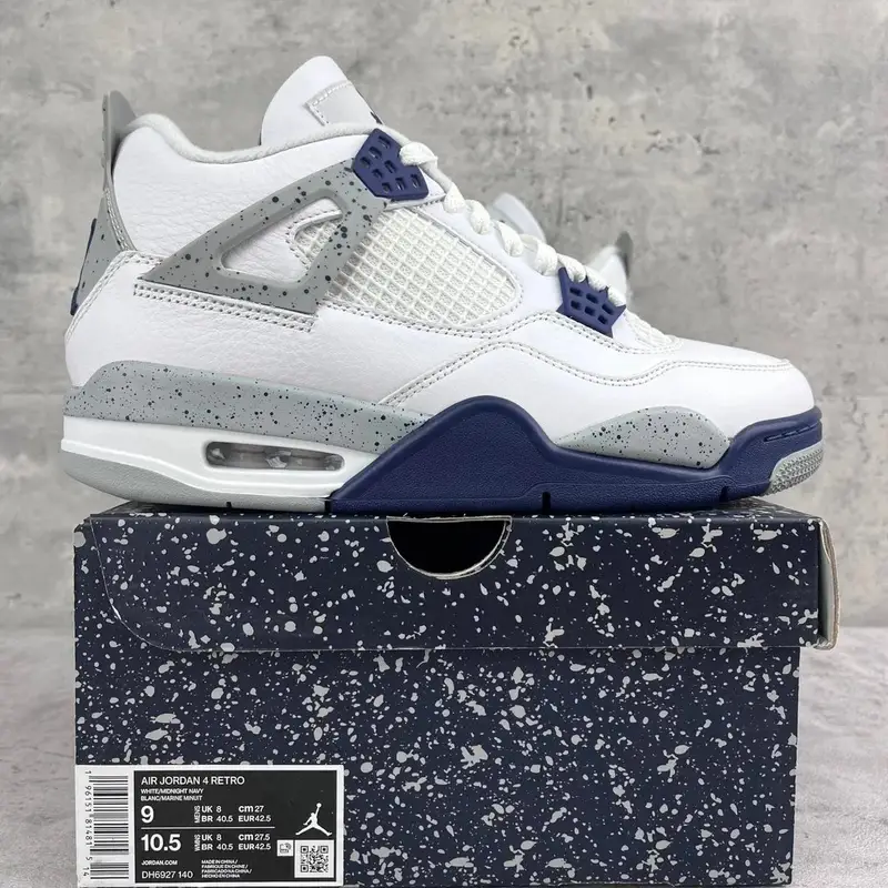 Jordan 4 Manila — Midnight Blue DH6927-140 colorway — USFans Spreadsheet photo