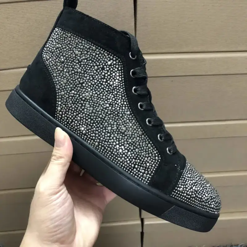 Christian Louboutin High Shoes — Black velvet mineral ash drill colorway — Kakobuy Spreadsheet photo