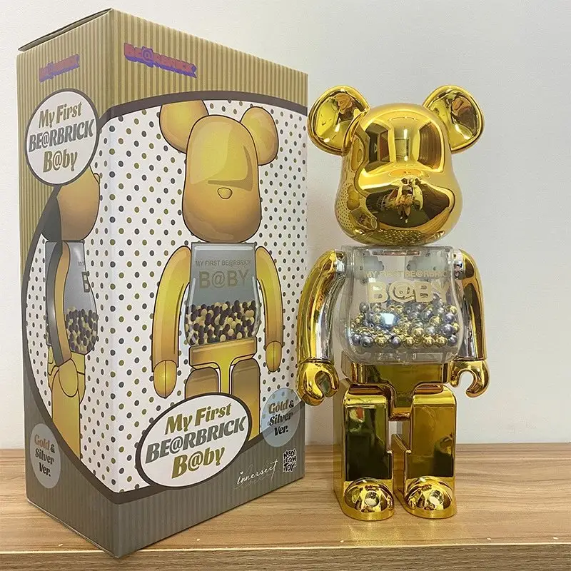 Bearbrick 400% — gold and silver plating colorway — USFans Spreadsheet photo