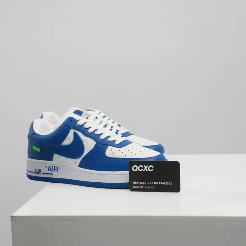 LV Air Force 1 — White Blue colorway — USFans Spreadsheet photo