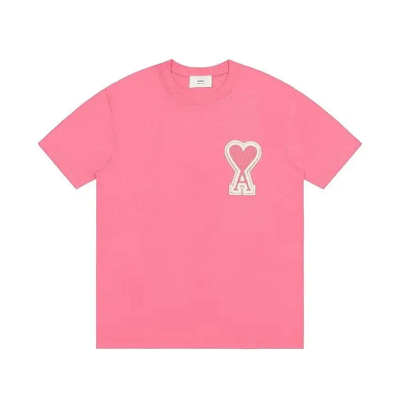 Ami Paris T-Shirts With Big Logo — Peach red colorway — USFans Spreadsheet photo