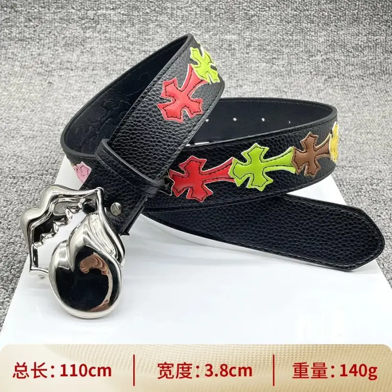 Chrome Hearts belt — [Snap button big tongue 110cm] color cross belt colorway — USFans Spreadsheet photo