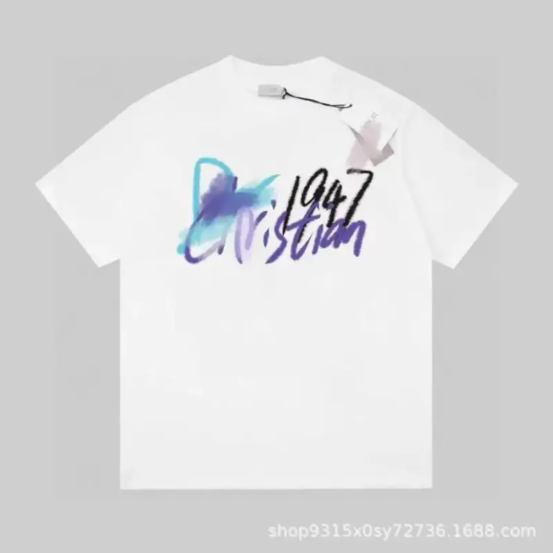 Christian Dior Atelier T-Shirt — white blue purple white colorway — USFans Spreadsheet photo