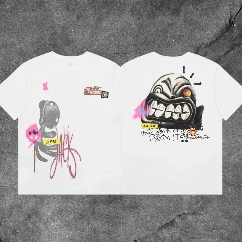 Travis Scott Tee 69cw — White 3166 colorway — Kakobuy Spreadsheet photo