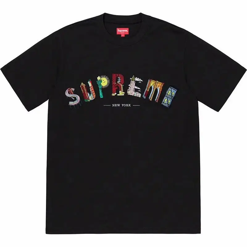 Supreme T-Shirts Cross-Logo — B104 Embroidery Letter Black colorway — Kakobuy Spreadsheet photo