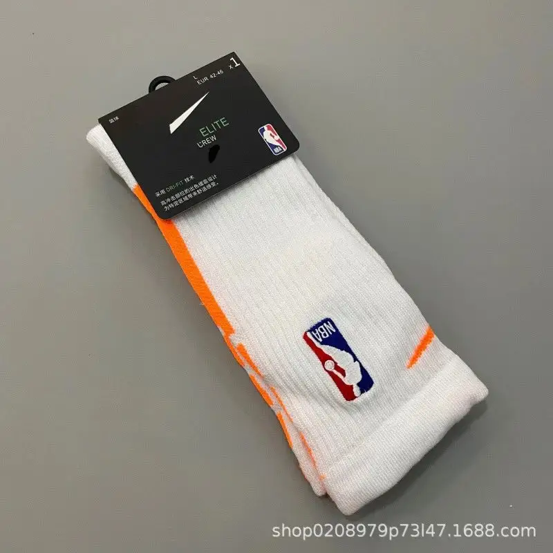 Nike NBA Socks — 19 Long White Orange colorway — USFans Spreadsheet photo