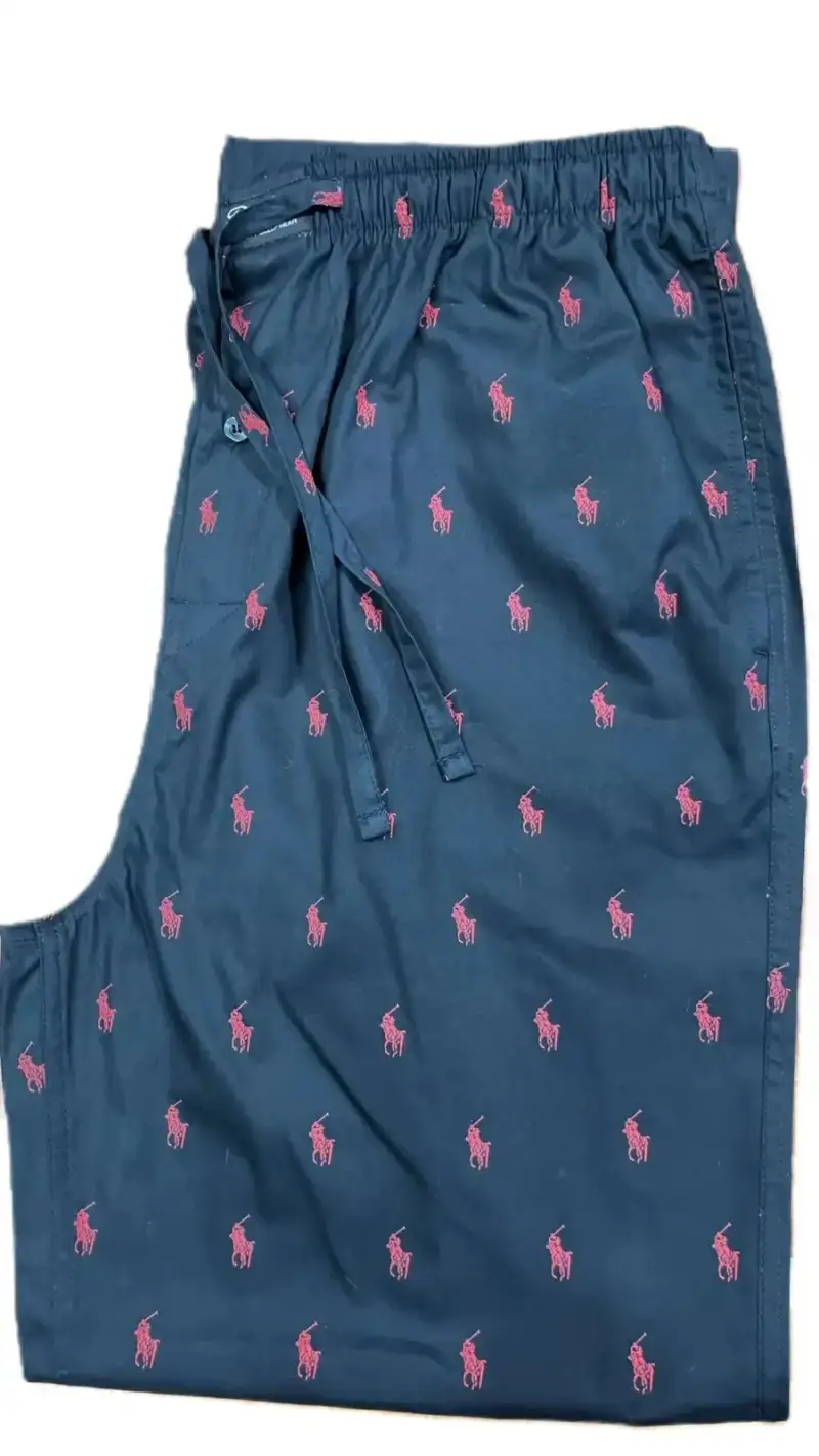 Ralph Lauren Night Pants Navy — Black background red horse colorway — USFans Spreadsheet photo