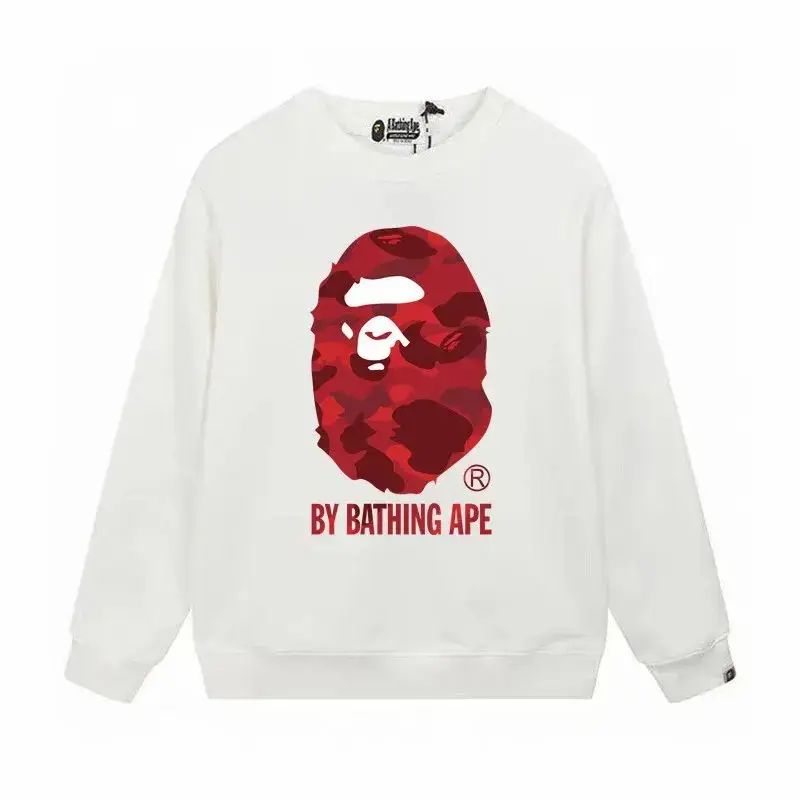 Bape Crewneck — W081 White Red colorway — USFans Spreadsheet photo