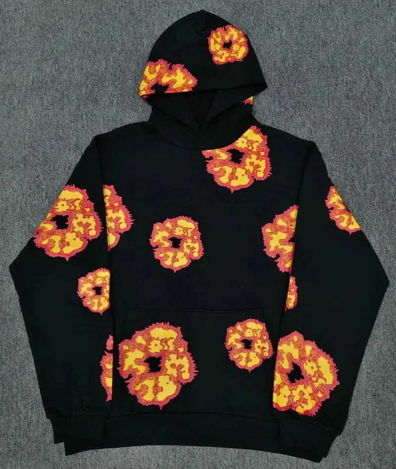 Denim Tears Offset Hoodie — Black Orange colorway — Kakobuy Spreadsheet photo