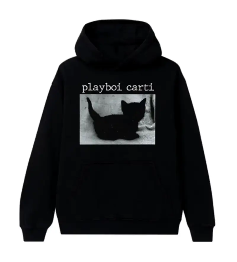 Playboi Carti Cat Hoodie — black colorway — USFans Spreadsheet photo