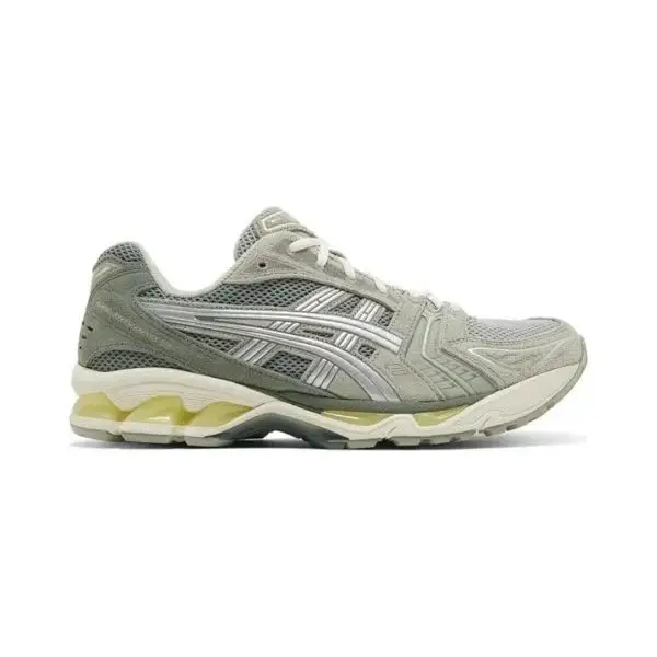 Pink Asics Gel Kayano 14 — OliveGreyPureSilver colorway — Kakobuy Spreadsheet photo