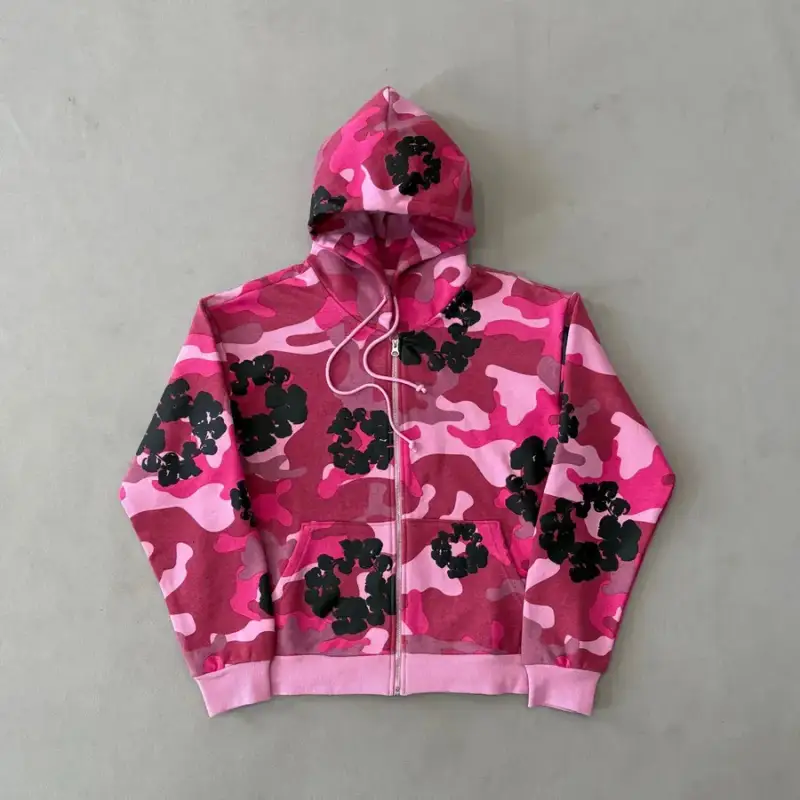 Denim Tears Hoodie — PINK CAMO/Pink Camouflage Sweatshirt colorway — USFans Spreadsheet photo