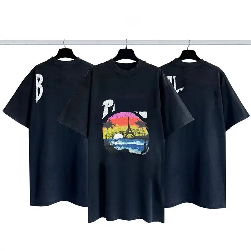 Balenciaga Tees — Coconut Tree Iron Tower Back Bat Wash Water Black 65 colorway — USFans Spreadsheet photo