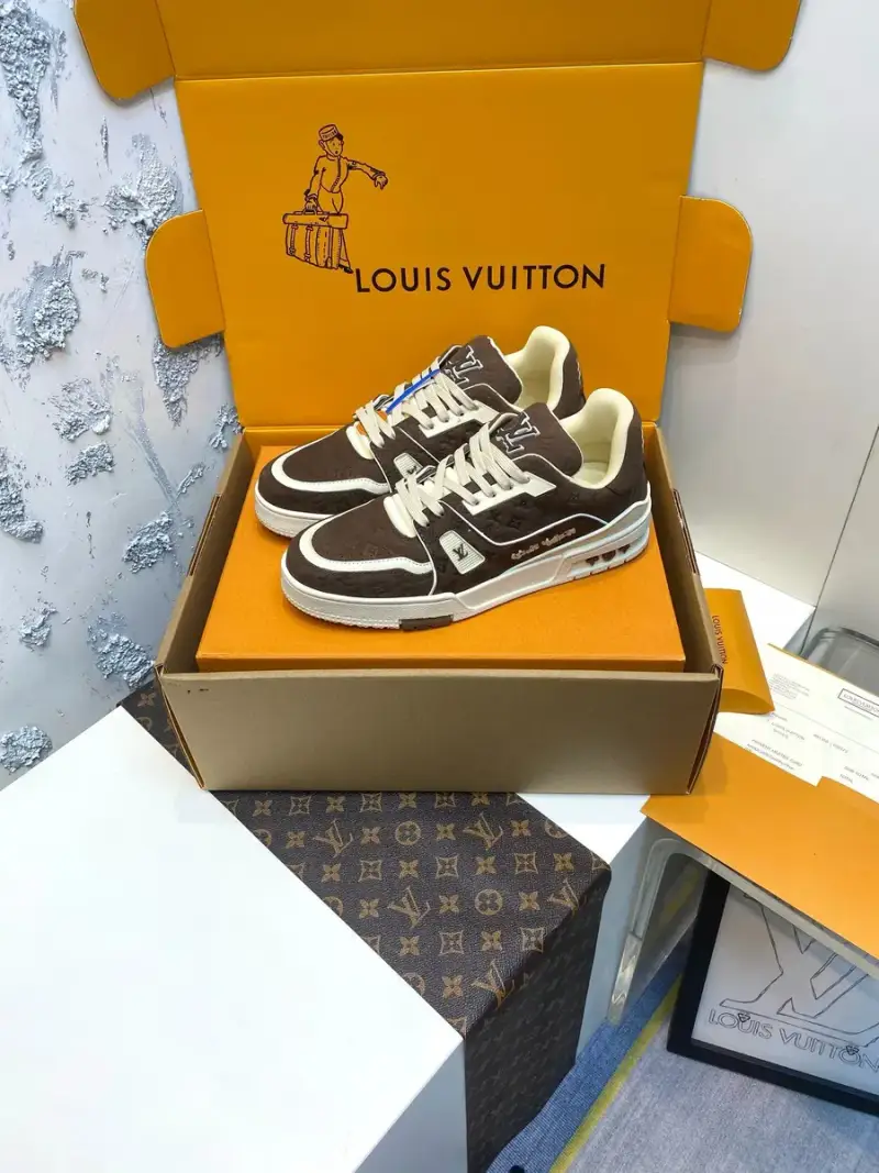 LV Trainers Blue — Couple YJ129-4 colorway — Kakobuy Spreadsheet photo