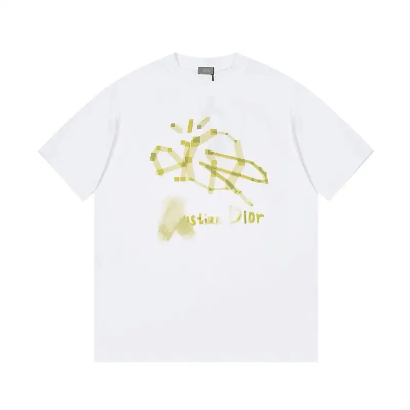 Christian Dior Atelier T-Shirt — White yellow bar icon colorway — USFans Spreadsheet photo