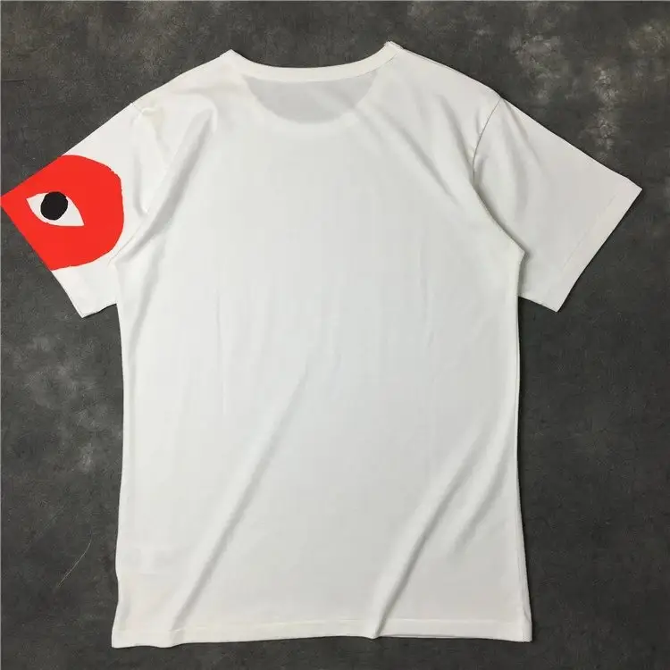 CDG T-Shirts — White sleeved red heart colorway — USFans Spreadsheet photo