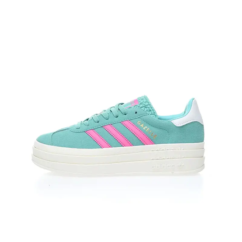 Adidas Originals Gazelle Bold — Light Moon Green White Powder ID7026 colorway — Kakobuy Spreadsheet photo