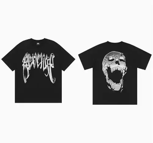 Revenge T-Shirts — Ginger black bullet hole skull colorway — Kakobuy Spreadsheet photo