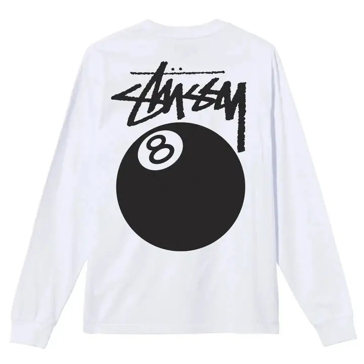 Stussy t-shirt — White billiard long sleeve] colorway — USFans Spreadsheet photo