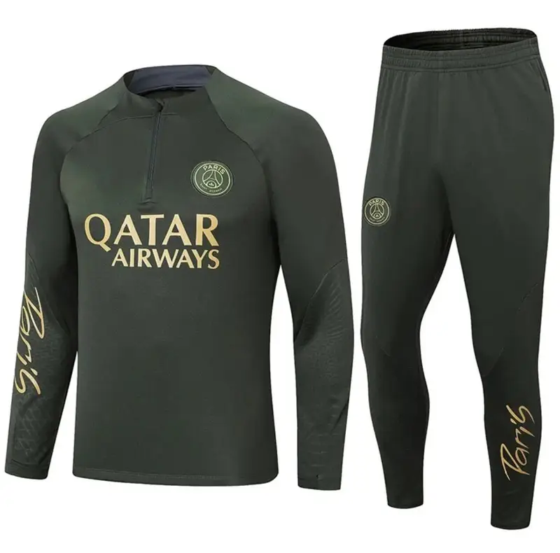 Football PSG Tracksuit — 2324 Paris Army Green colorway — USFans Spreadsheet photo