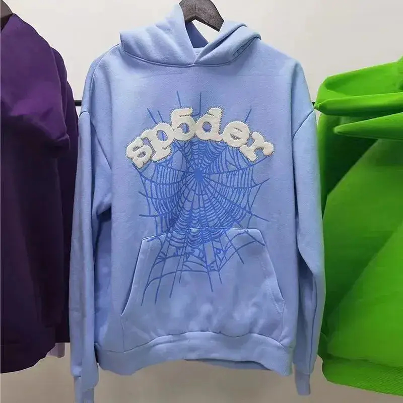 Sp5der Blue Hoodie — sky blue colorway — USFans Spreadsheet photo