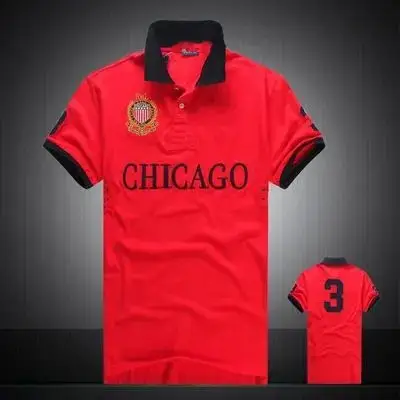 Polo Shirts (15+ styles) — Chicago Red colorway — USFans Spreadsheet photo